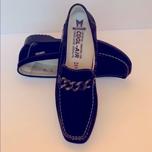 Mephisto Black Loafers with Chain Detail